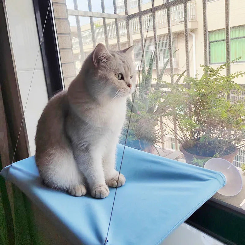 窓に取り付ける 折りたたみ式キャットハンモック